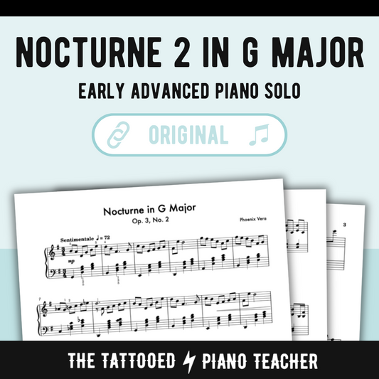 Nocturne No. 2 in G Major - Early Advanced Original Piano Solo Sheet Music