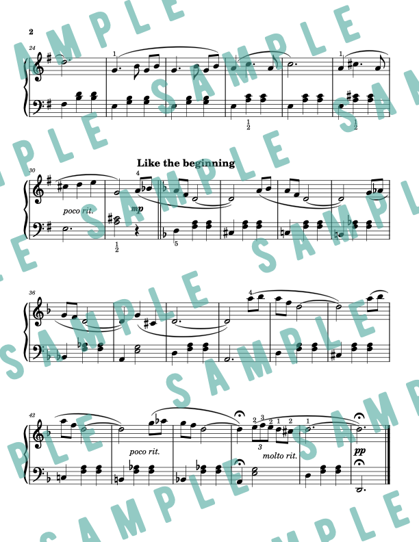 Nocturnette in D Minor - Late Elementary Original Piano Solo Sheet Music