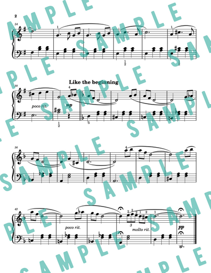 Nocturnette in D Minor - Late Elementary Original Piano Solo Sheet Music