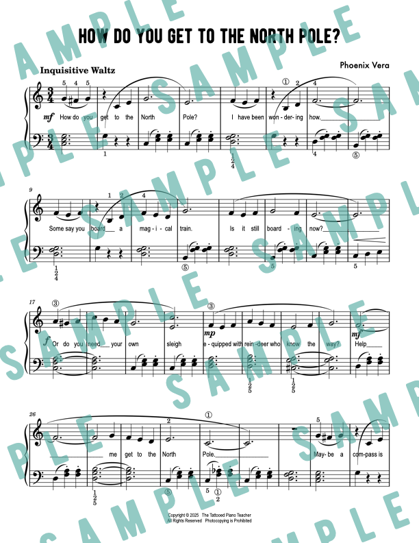How Do You Get to the North Pole? - Christmas Elementary Piano Solo Sheet Music