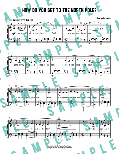 How Do You Get to the North Pole? - Christmas Elementary Piano Solo Sheet Music