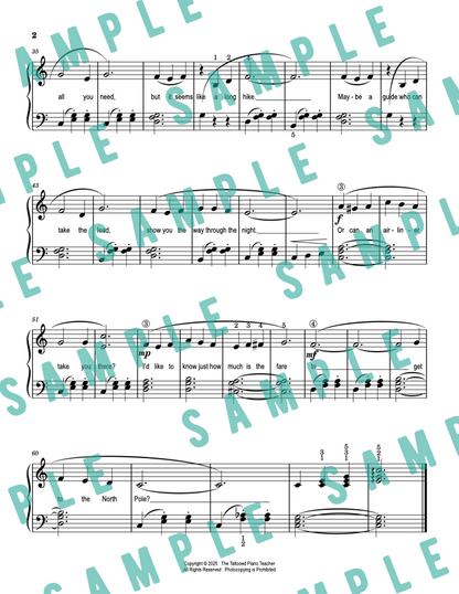 How Do You Get to the North Pole? - Christmas Elementary Piano Solo Sheet Music
