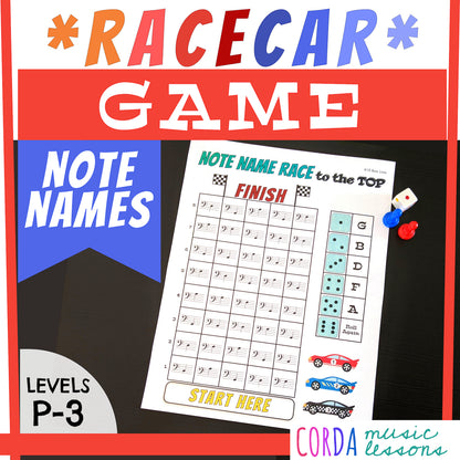 Racecar Note Game
