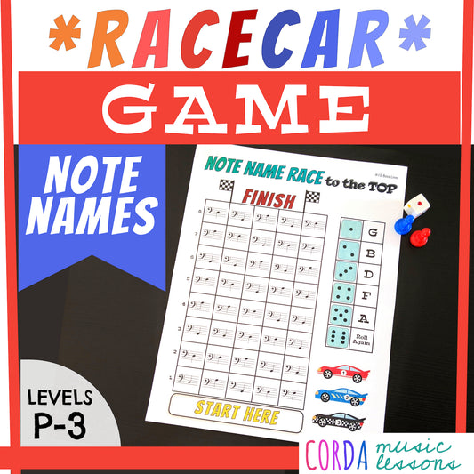 Racecar Note Game