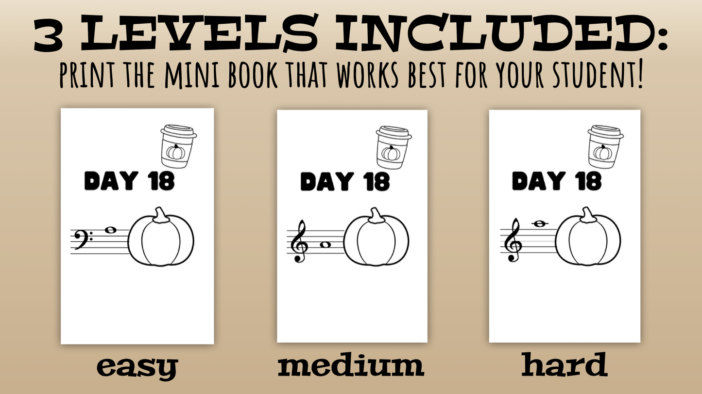 November Note A Day Mini Book