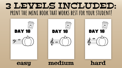 November Note A Day Mini Book