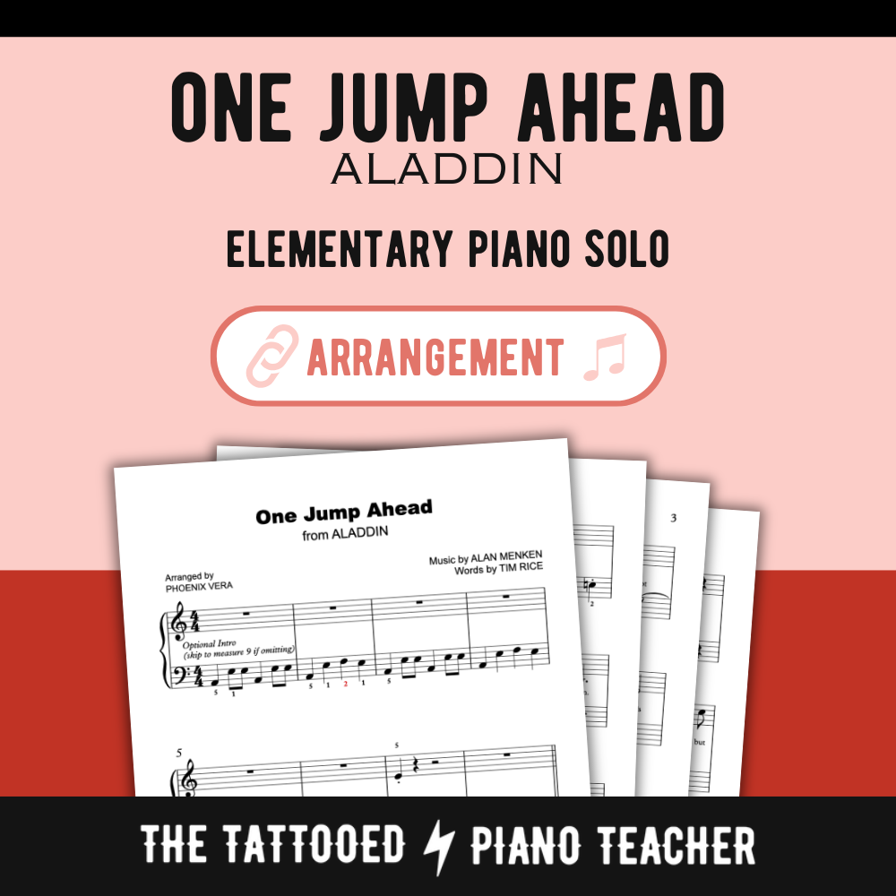 One Jump Ahead [Elementary] Aladdin - Piano Solo Sheet Music