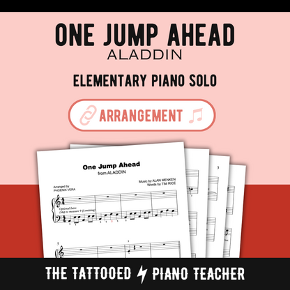 One Jump Ahead [Elementary] Aladdin - Piano Solo Sheet Music