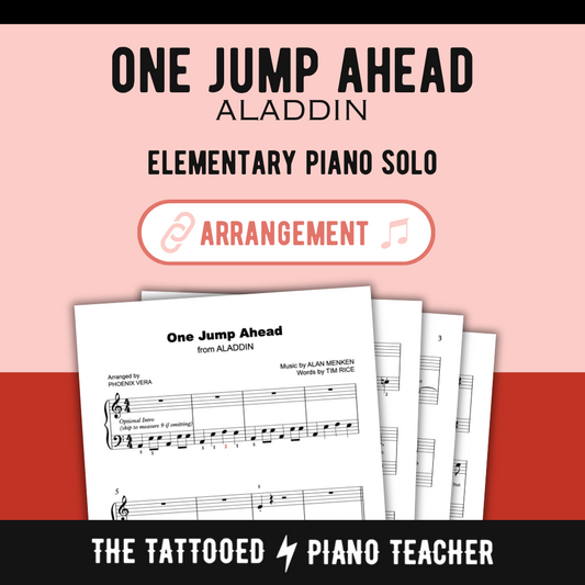 One Jump Ahead [Elementary] Aladdin - Piano Solo Sheet Music