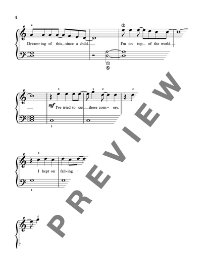On Top of the World [Late Elementary] by Imagine Dragons - Piano Solo Sheet Music