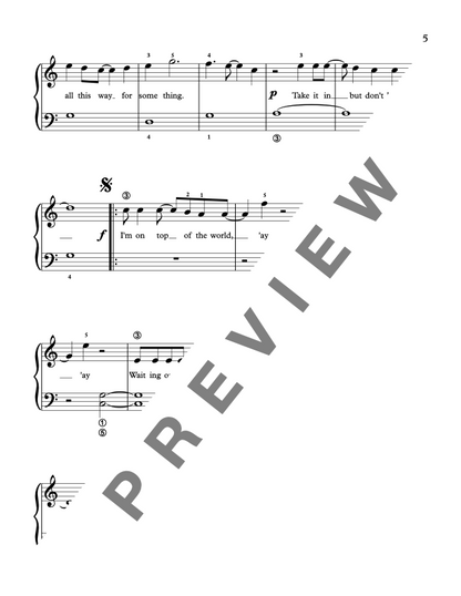 On Top of the World [Late Elementary] by Imagine Dragons - Piano Solo Sheet Music