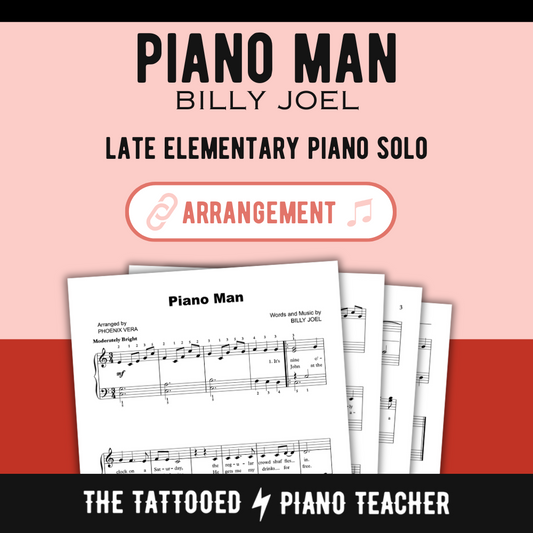 Piano Man [Late Elementary] by Billy Joel - Piano Solo Sheet Music