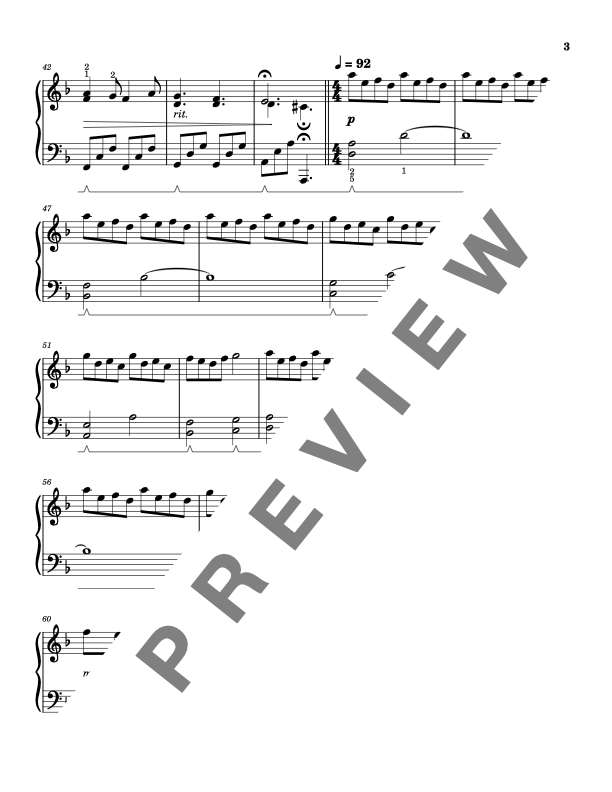 Longest Winter Night - Late Elementary Piano Solo Sheet Music