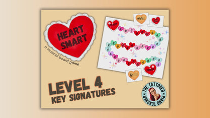 Level 4 Valentine's Day Key Signatures Board Game