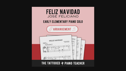 Feliz Navidad [Early Elementary] - Piano Solo Sheet Music