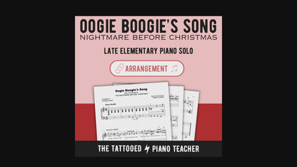 Oogie Boogie's Song from The Nightmare Before Christmas [Late Elementary] - Piano Solo Sheet Music