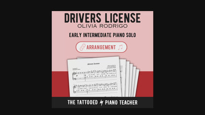 Drivers License [Early Intermediate] by Olivia Rodrigo - Piano Sheet Music