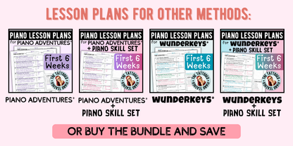 Piano Skill Set Lesson Plans