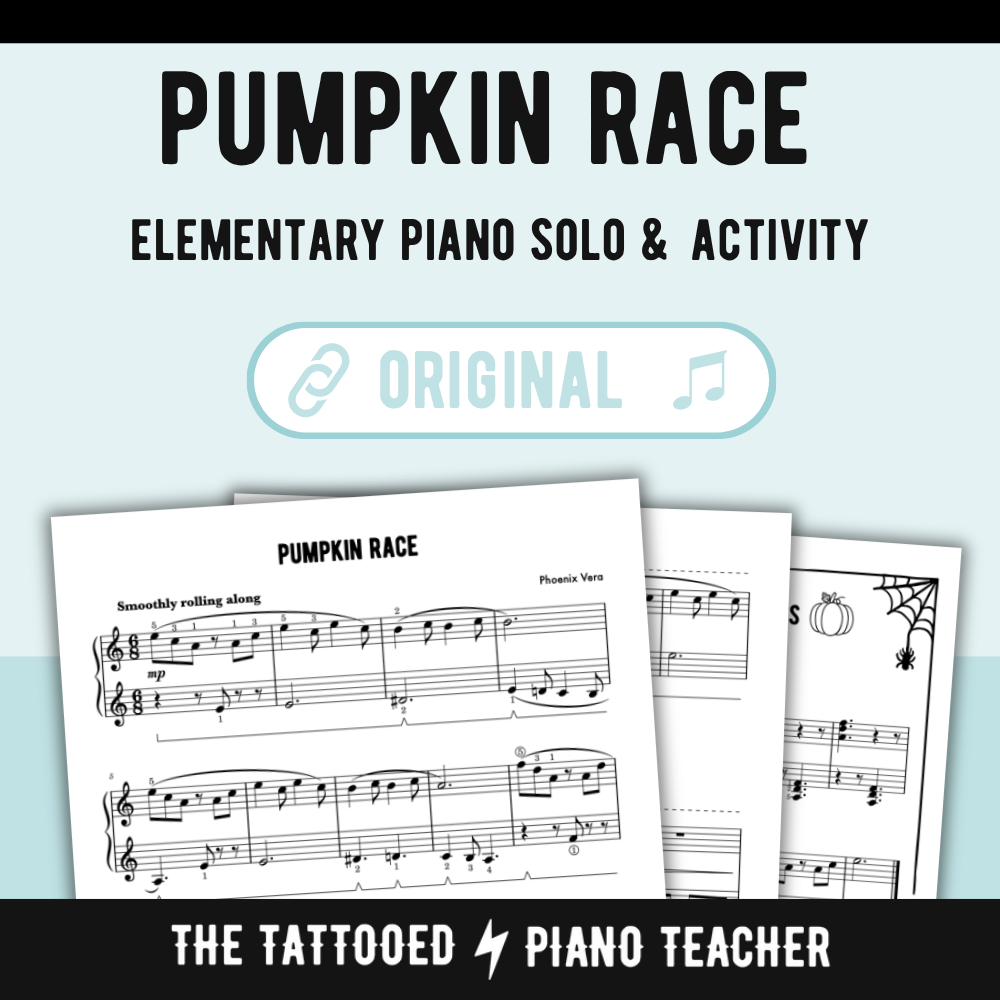 Pumpkin Race - Level 3A Late Elementary Piano Solo Sheet Music