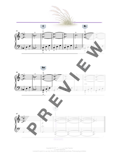 Equinox - Late Elementary Original Piano Solo Lead Sheet Music