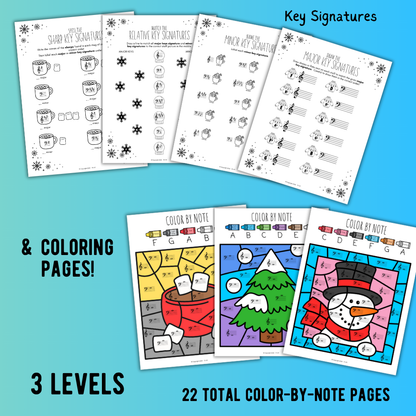 Winter Music Worksheets Bundle