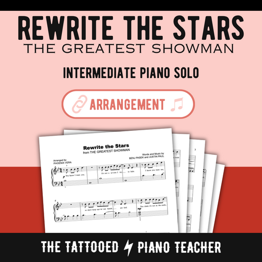 Rewrite the Stars [Intermediate] The Greatest Showman - Piano Sheet Music
