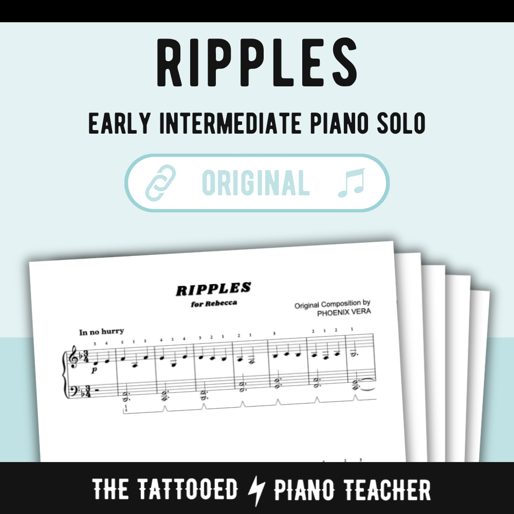 Ripples - Early Intermediate Original Piano Solo Sheet Music