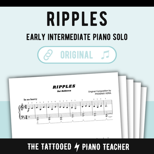 Ripples - Early Intermediate Original Piano Solo Sheet Music