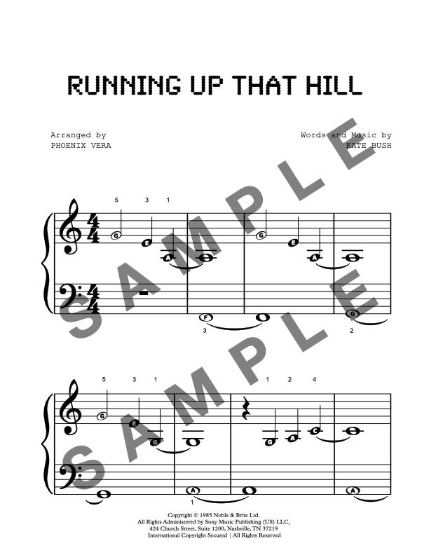 Running Up That Hill [Elementary] by Kate Bush - Piano Solo Sheet Music