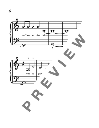 Running Up That Hill [Elementary] by Kate Bush - Piano Solo Sheet Music