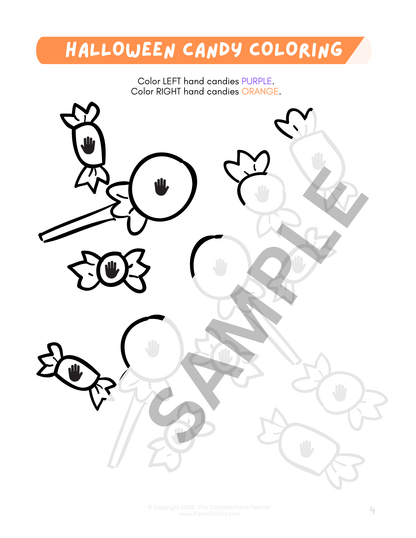 Halloween Riddle - Very Early Elementary Piano Solo Sheet Music & Activity (Pre-Reading)