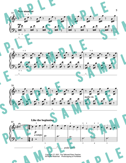 Ripples - Early Intermediate Original Piano Solo Sheet Music