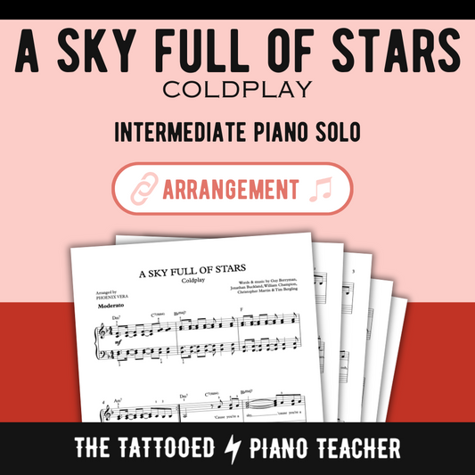 A Sky Full of Stars [Intermediate] by Coldplay - Piano Solo Sheet Music