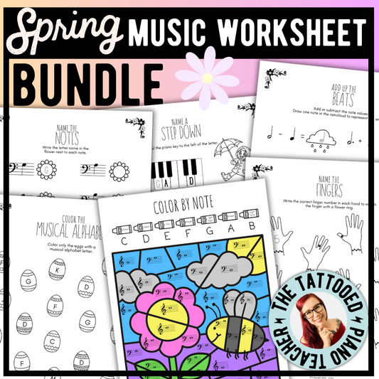 Spring Music Worksheets Bundle