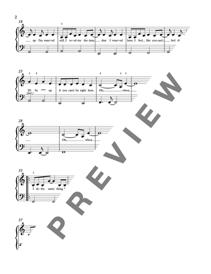 Stay [Elementary] by Justin Bieber, The Kid LAROI - Piano Solo Sheet Music