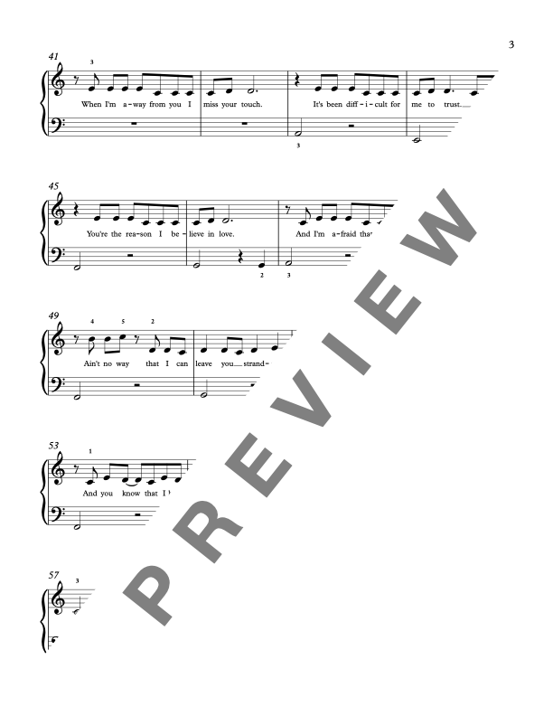 Stay [Elementary] by Justin Bieber, The Kid LAROI - Piano Solo Sheet Music