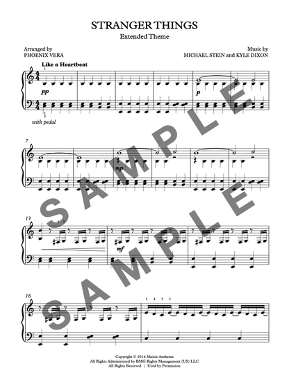 Stranger Things [Late Intermediate] Extended Theme Song - Piano Sheet Music