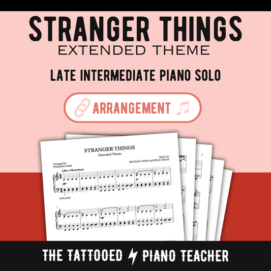 Stranger Things [Late Intermediate] Extended Theme Song - Piano Sheet Music