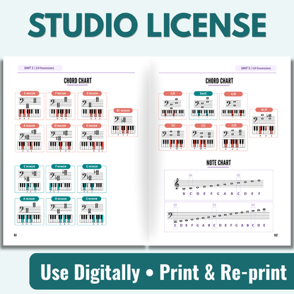 [Studio License] Chord First Book 2: All-in-One Piano Method for Teens & Adults
