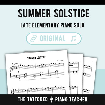 Summer Solstice - Late Elementary Piano Solo Sheet Music