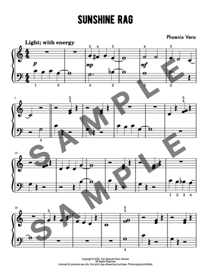 Ragtime Original Piano Solo Sheet Music Bundle