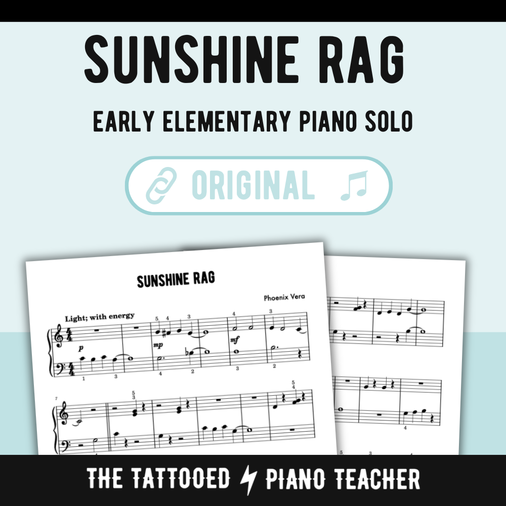 Sunshine Rag - Early Elementary Piano Solo Sheet Music