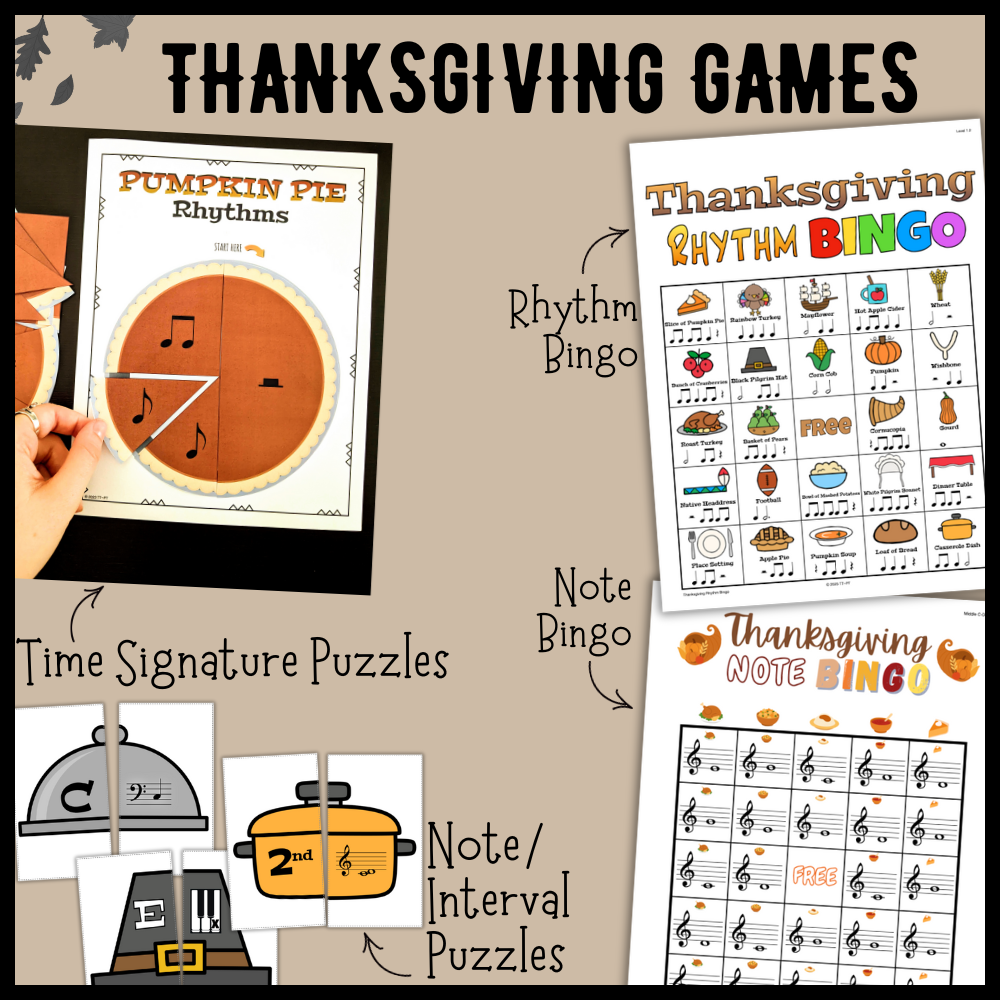 Thanksgiving Music Activity Bundle
