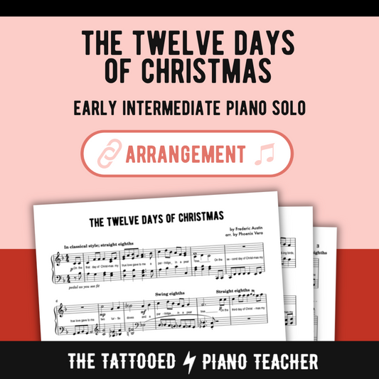 The Twelve Days of Christmas - Early Intermediate Piano Solo Sheet Music