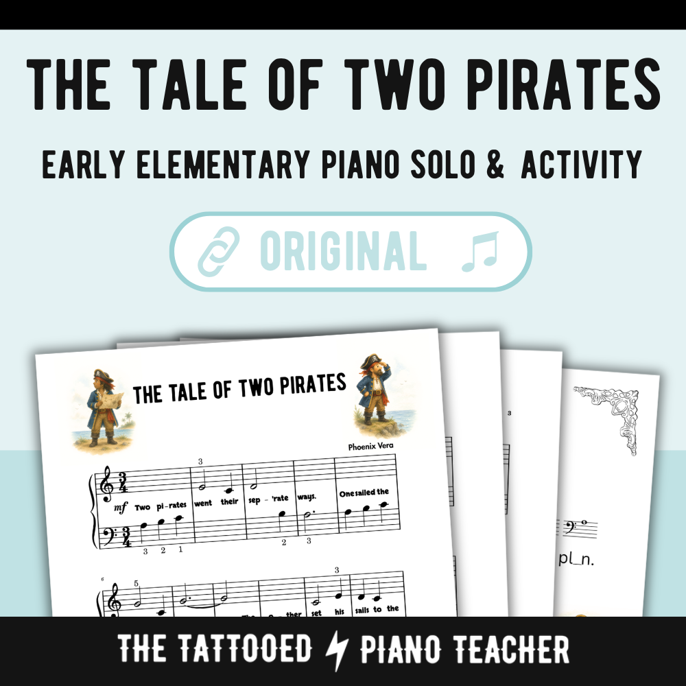 The Tale of Two Pirates - Early Elementary Fantasy Piano Solo Sheet Music