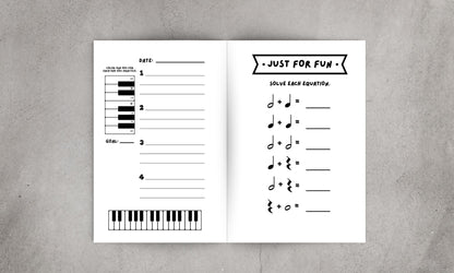 My First Piano Skill Set Practice Record Book